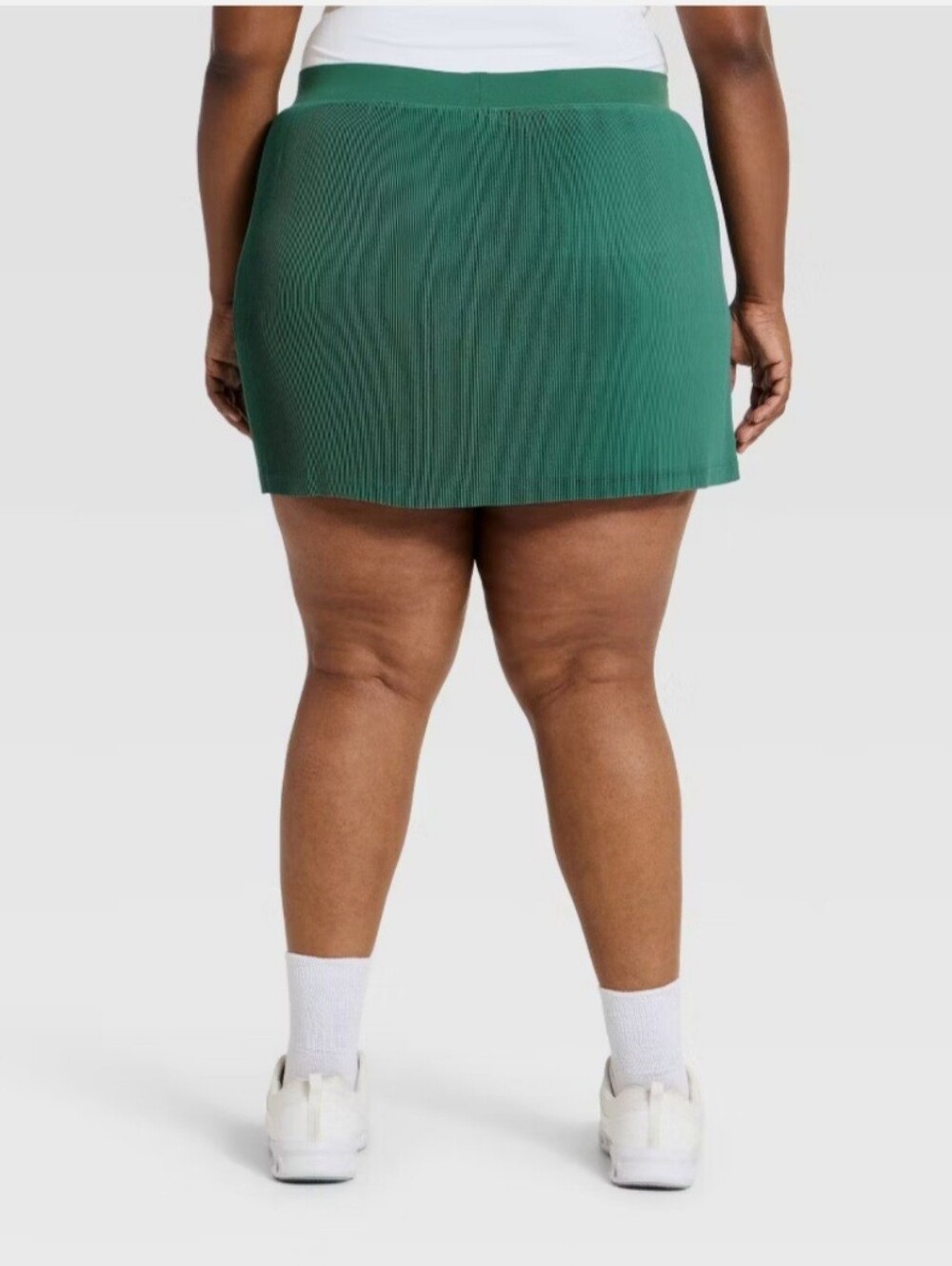 Women Woven High-Rise Asymmetrical Pleated Skort 15.5"- All In Motion Forest - Picture 6 of 8